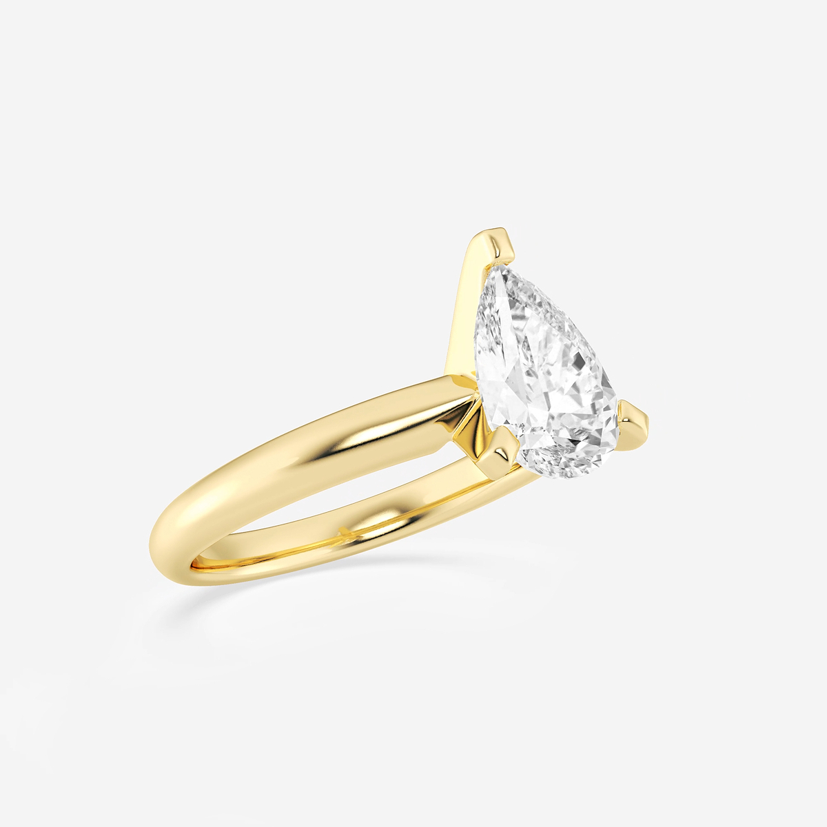 Additional Image 1 for  2 ctw Pear Lab Grown Diamond Classic Solitaire Engagement Ring
