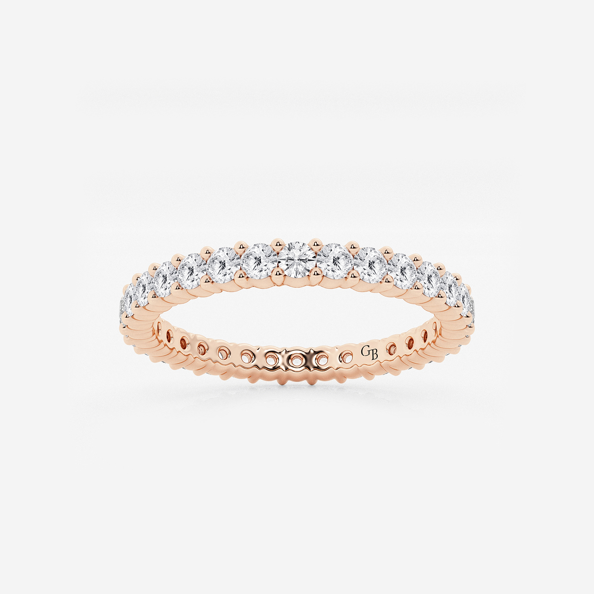 1 ctw Shared Prong Round Lab Grown Diamond Eternity Band - 1.9mm Width