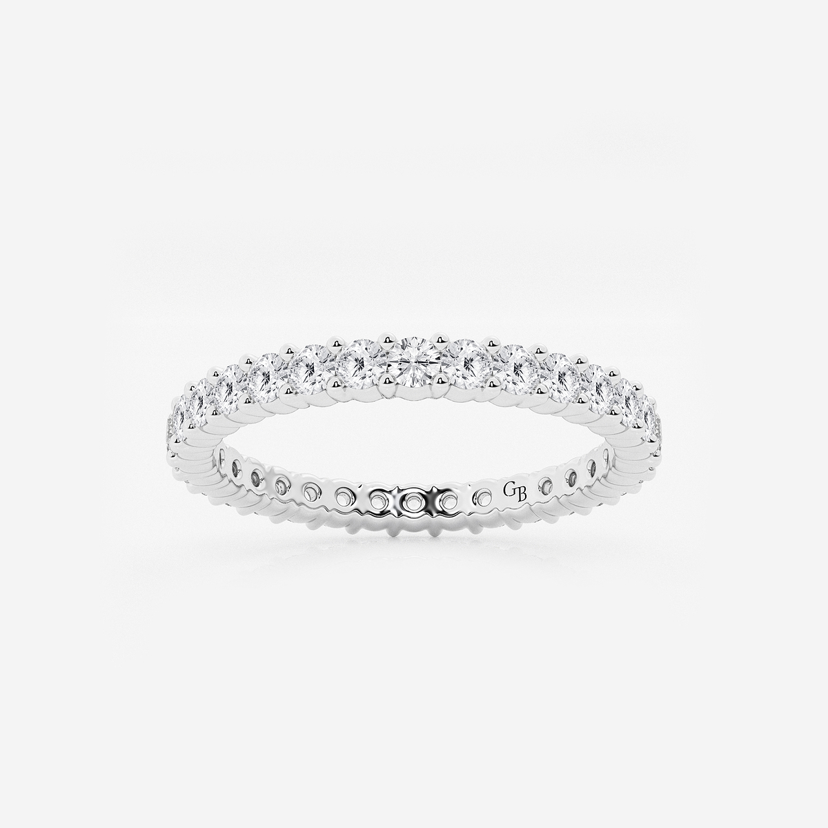 1 ctw Shared Prong Round Lab Grown Diamond Eternity Band - 2.1mm Width
