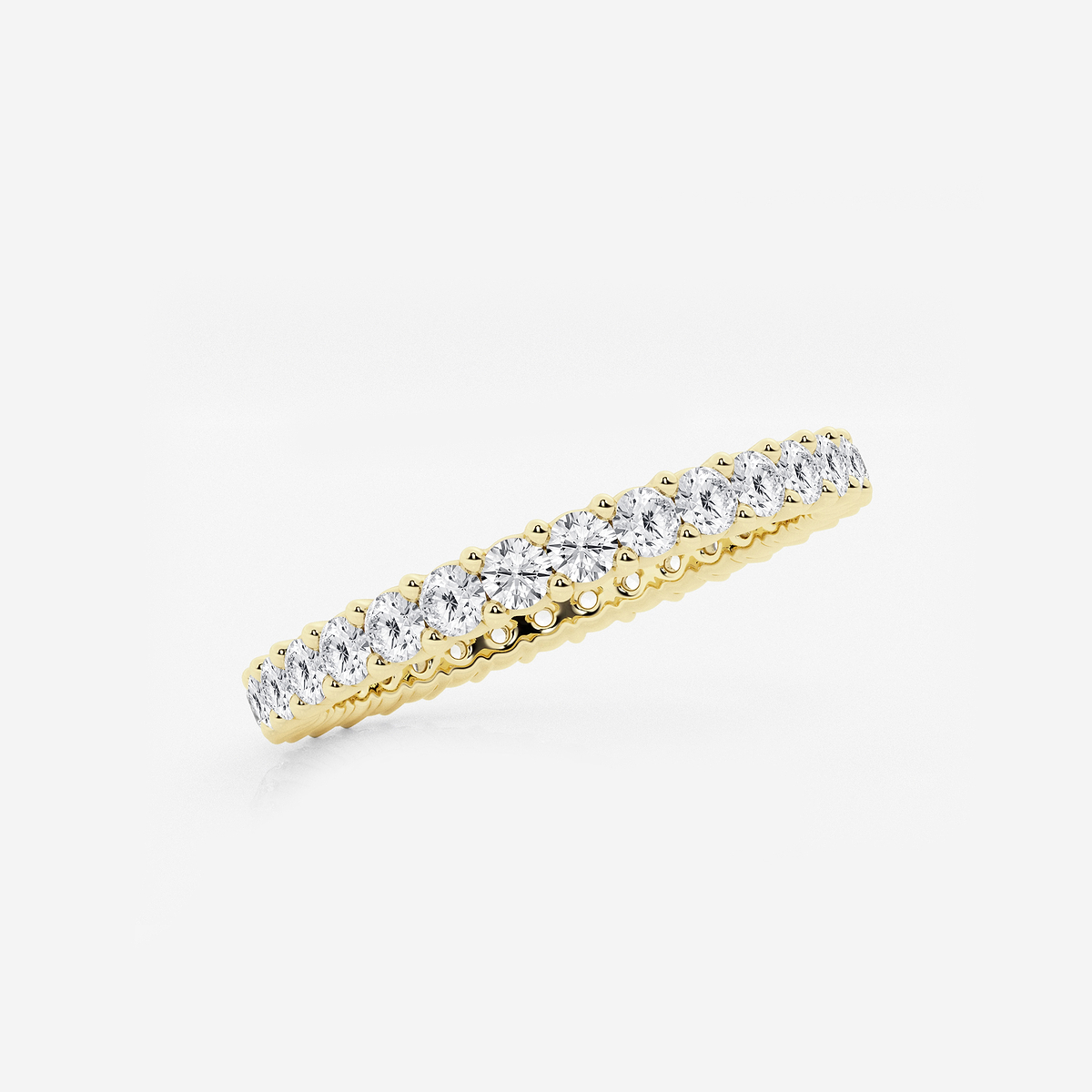 Additional Image 1 for  1 ctw Shared Prong Round Lab Grown Diamond Eternity Band - 1.9mm Width