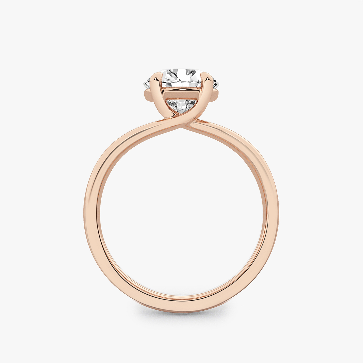 Additional Image 1 for  2 ctw Round Lab Grown Diamond Double Shank Trellis Solitaire Engagement Ring
