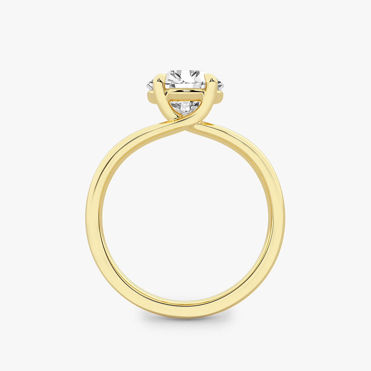 Additional Image 1 for  2 ctw Round Lab Grown Diamond Double Shank Trellis Solitaire Engagement Ring