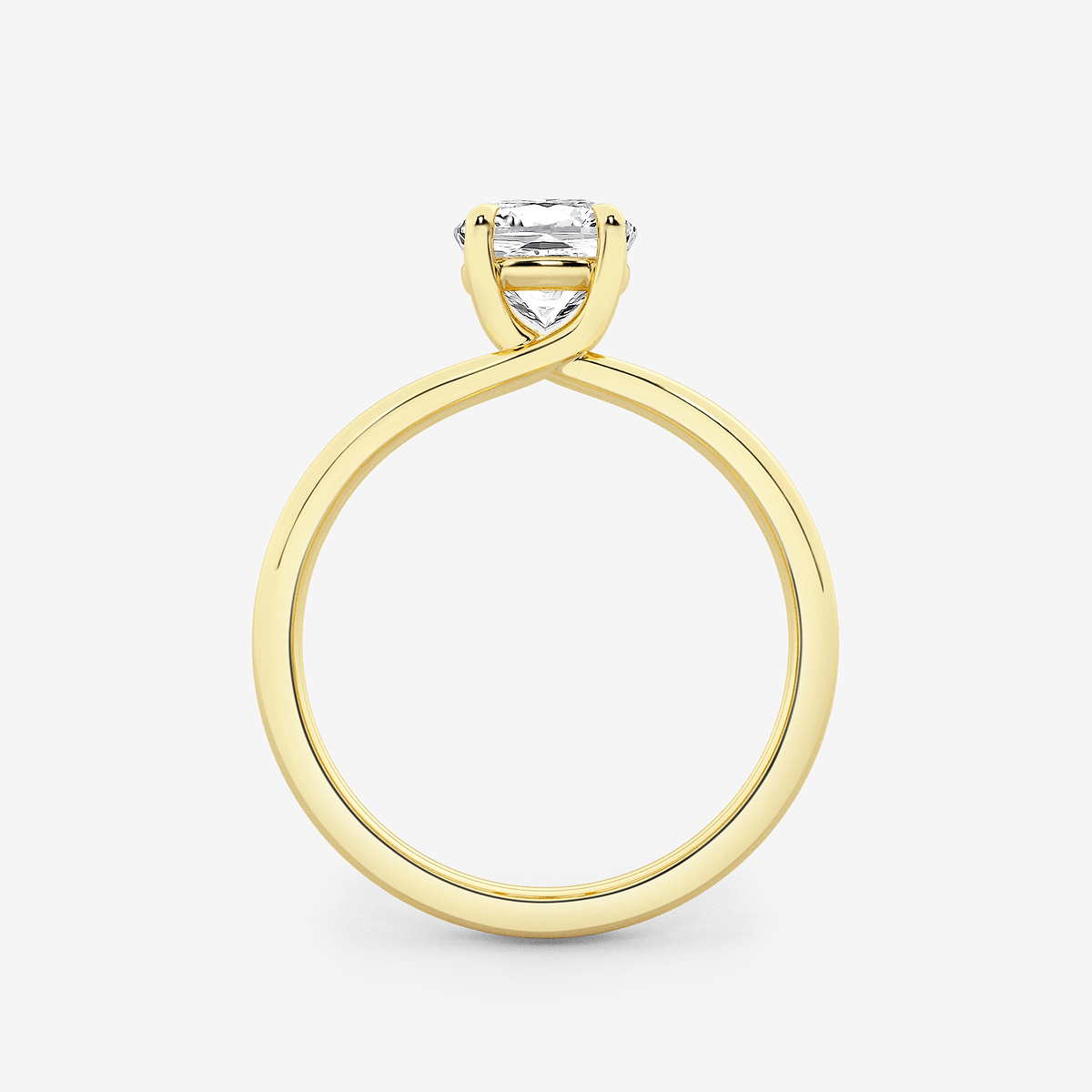 Additional Image 1 for  2 ctw Cushion Lab Grown Diamond Double Shank Trellis Solitaire Engagement Ring