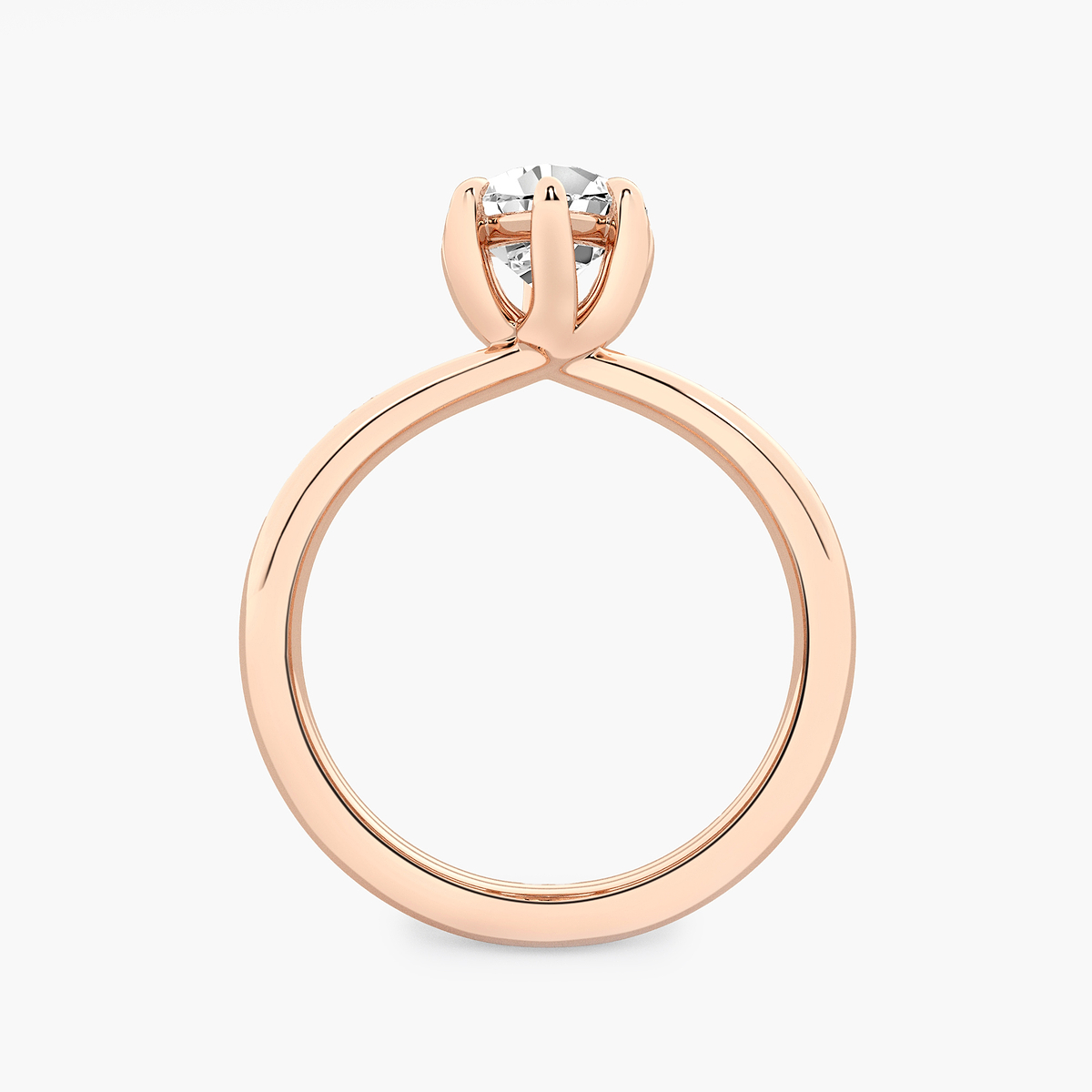 Additional Image 1 for  2 ctw Pear Lab Grown Diamond Double Shank Trellis Solitaire Engagement Ring