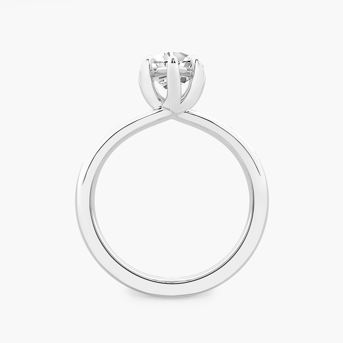 Additional Image 1 for  2 ctw Pear Lab Grown Diamond Double Shank Trellis Solitaire Engagement Ring