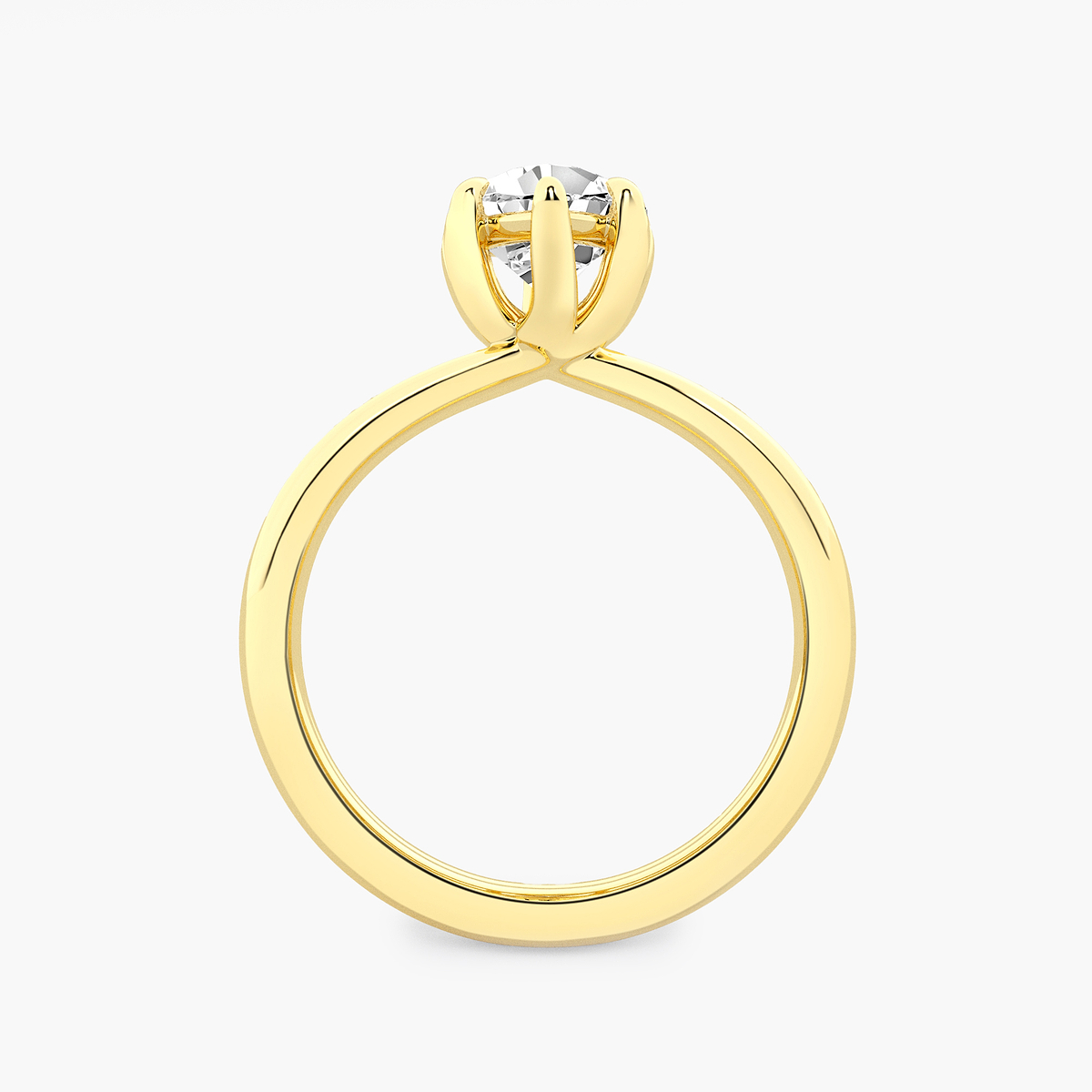 Additional Image 1 for  2 ctw Pear Lab Grown Diamond Double Shank Trellis Solitaire Engagement Ring
