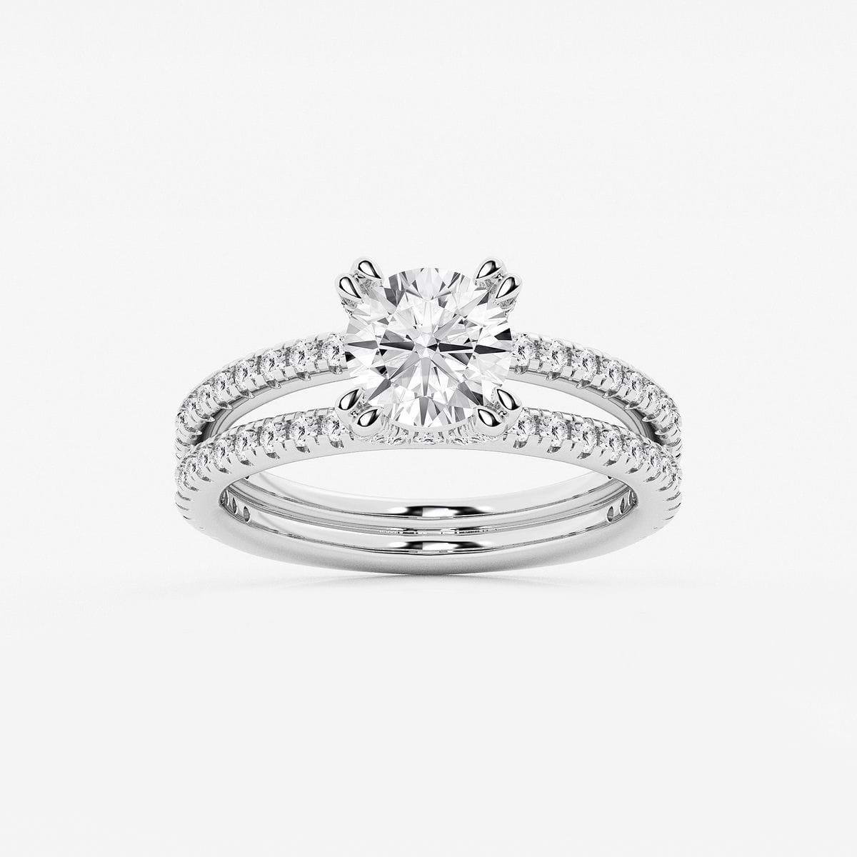 Gloria 2 1/4 ctw Round Lab Grown Diamond Double Band