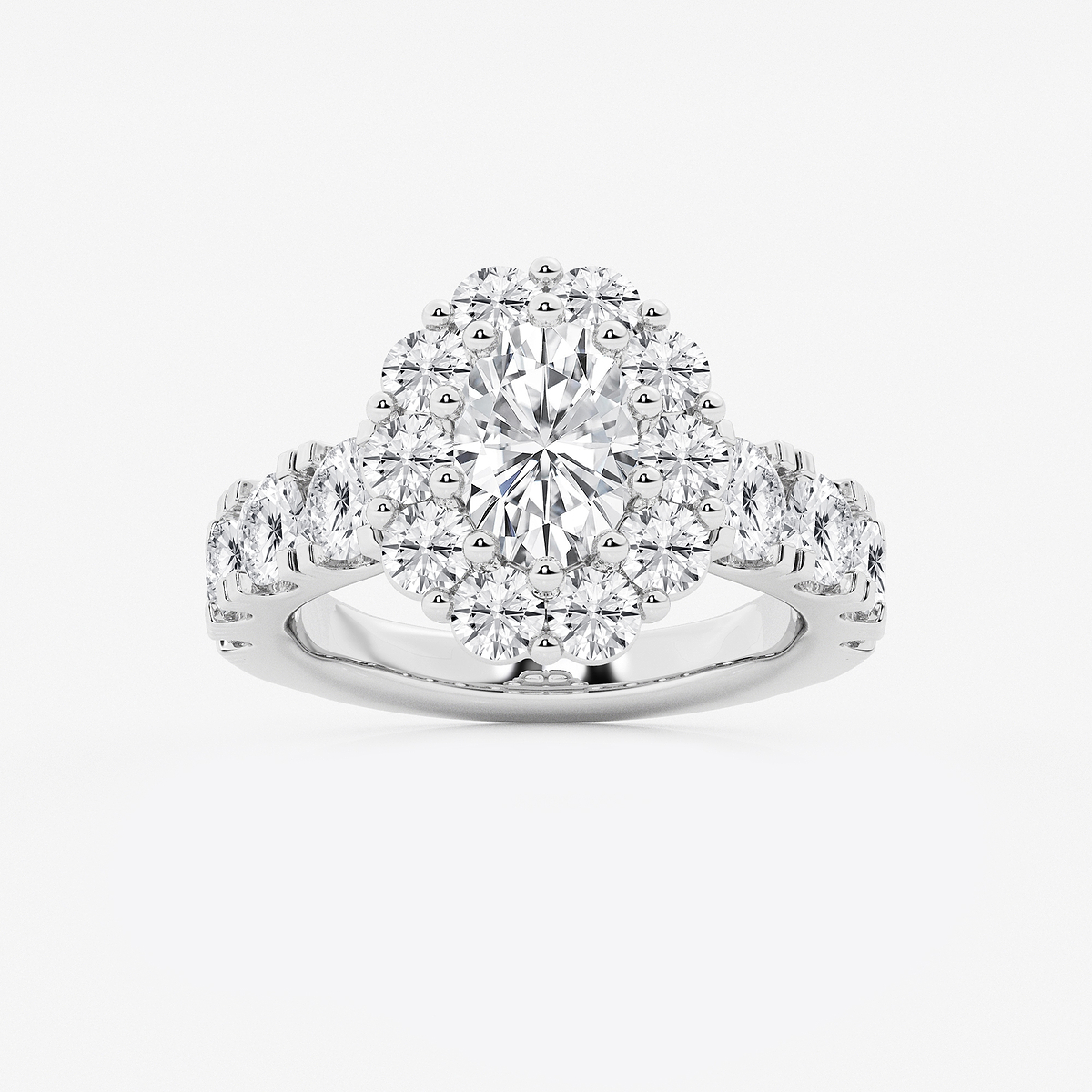 Dawn 2/5 ctw Oval Lab Grown Diamond Split Prong Engagement Ring