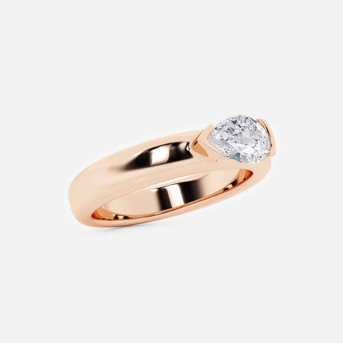 Additional Image 1 for  näas 1 ctw Pear Lab Grown Diamond East-West Stackable Ring