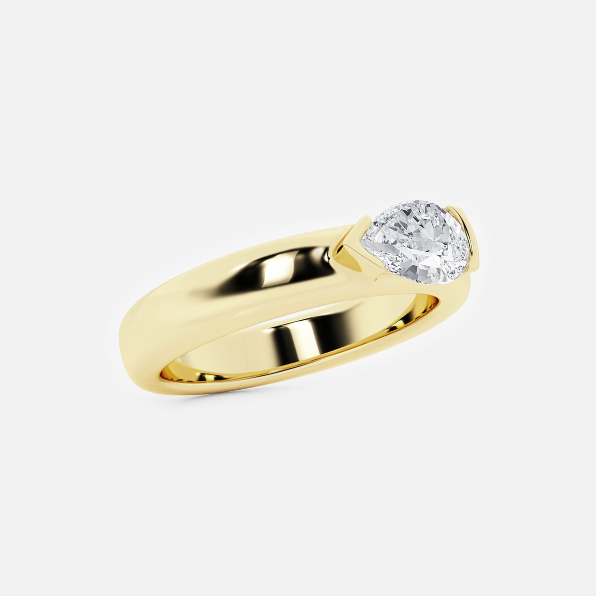Additional Image 1 for  näas 1 ctw Pear Lab Grown Diamond East-West Stackable Ring