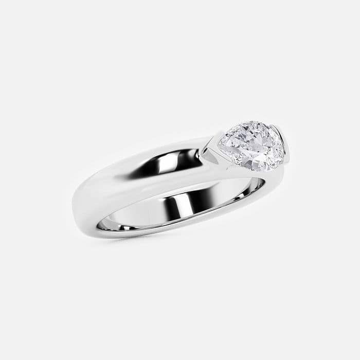 näas 1 ctw Pear Lab Grown Diamond East-West Stackable Ring