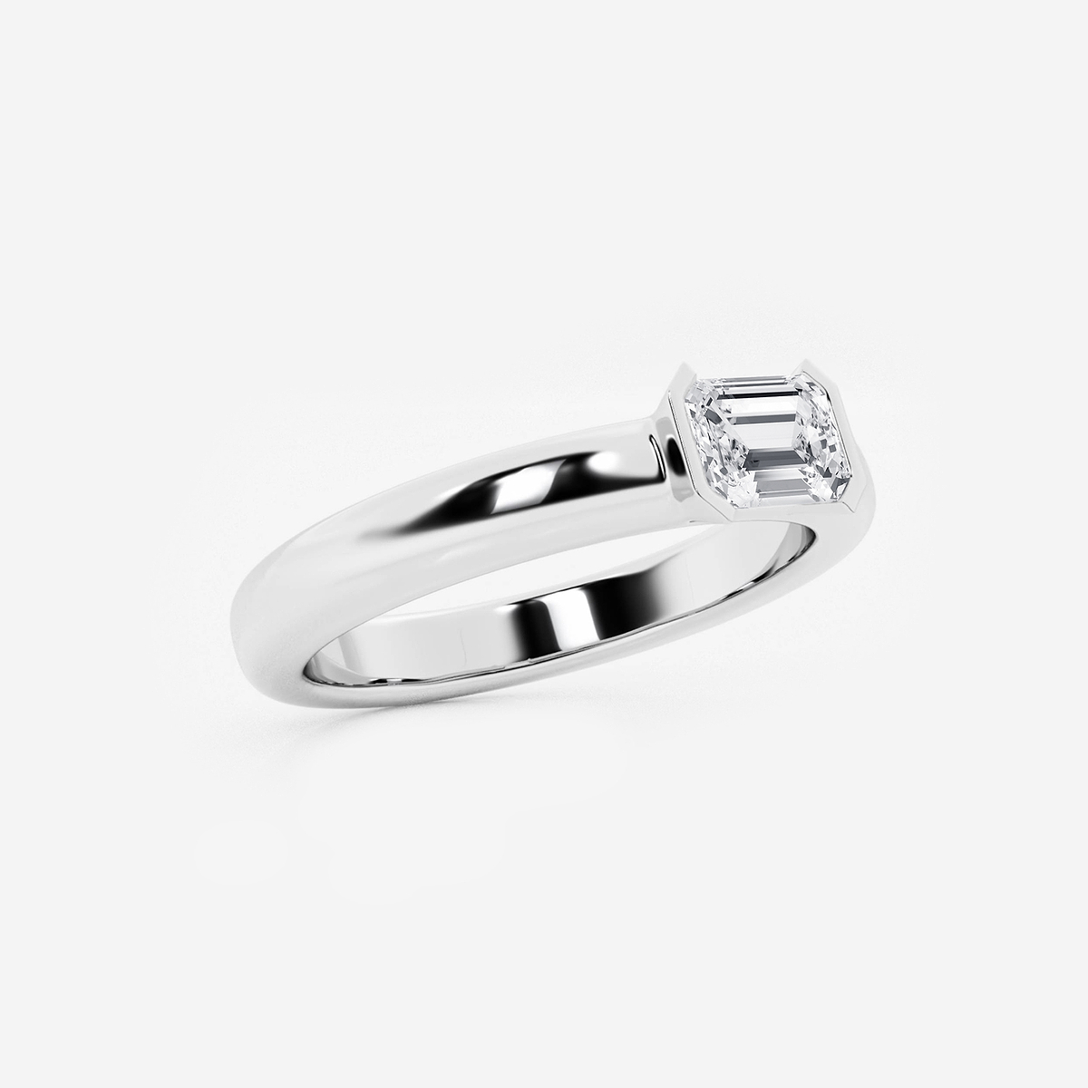 Additional Image 1 for  näas 1/2 ctw Emerald Lab Grown Diamond East-West Stackable Ring