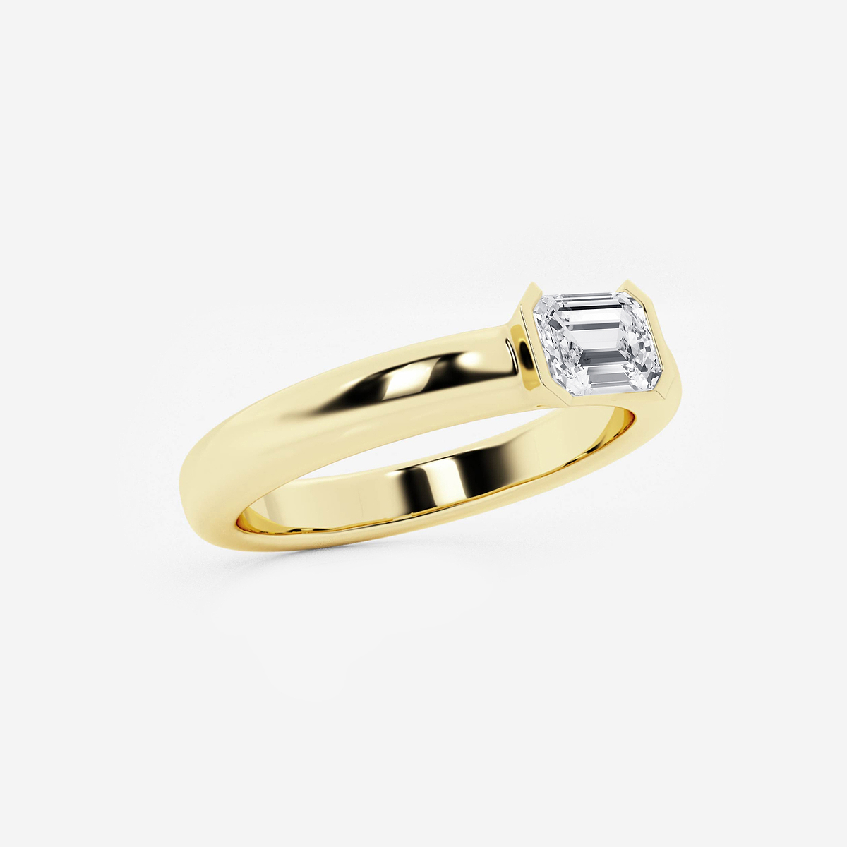 Additional Image 1 for  näas 1/2 ctw Emerald Lab Grown Diamond East-West Stackable Ring
