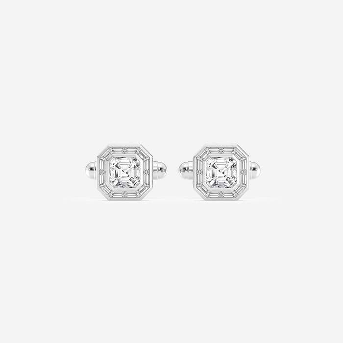 Baguette Frame Asscher Cufflinks