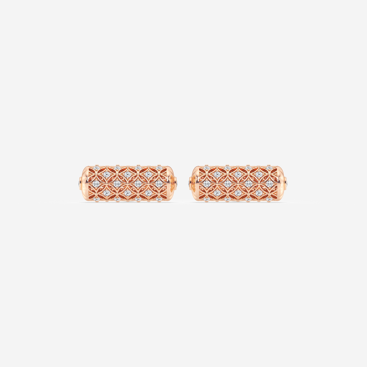 1 ctw Round Lab Grown Diamond Filigree Cufflinks