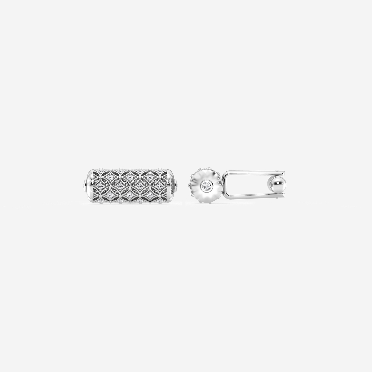 Additional Image 1 for  1 ctw Round Lab Grown Diamond Filigree Cufflinks