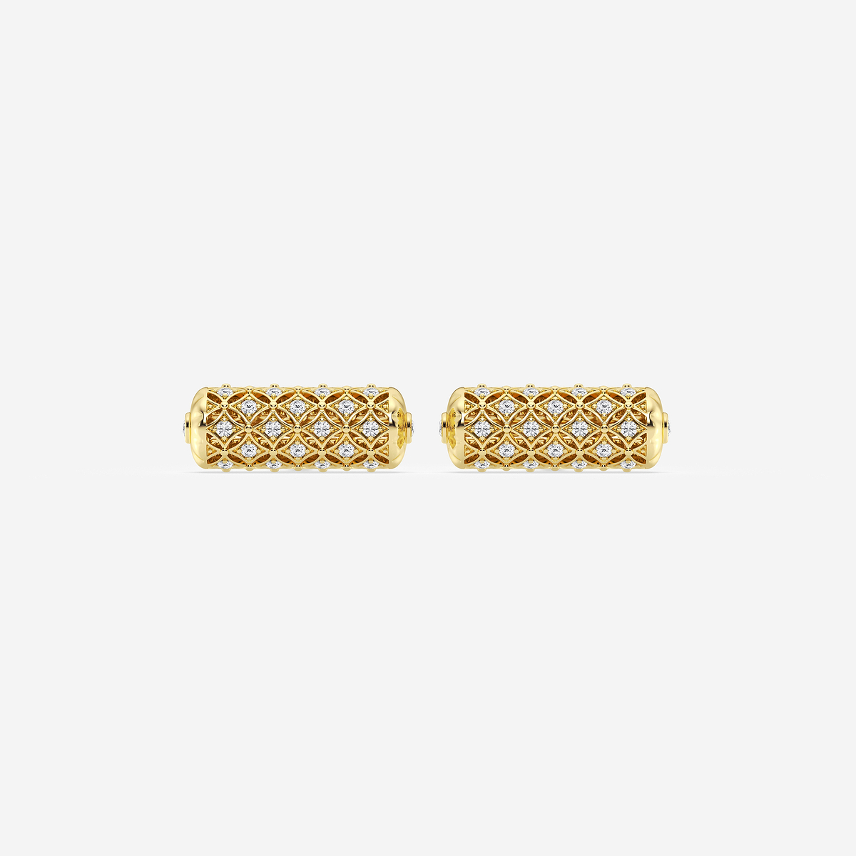 1 ctw Round Lab Grown Diamond Filigree Cufflinks