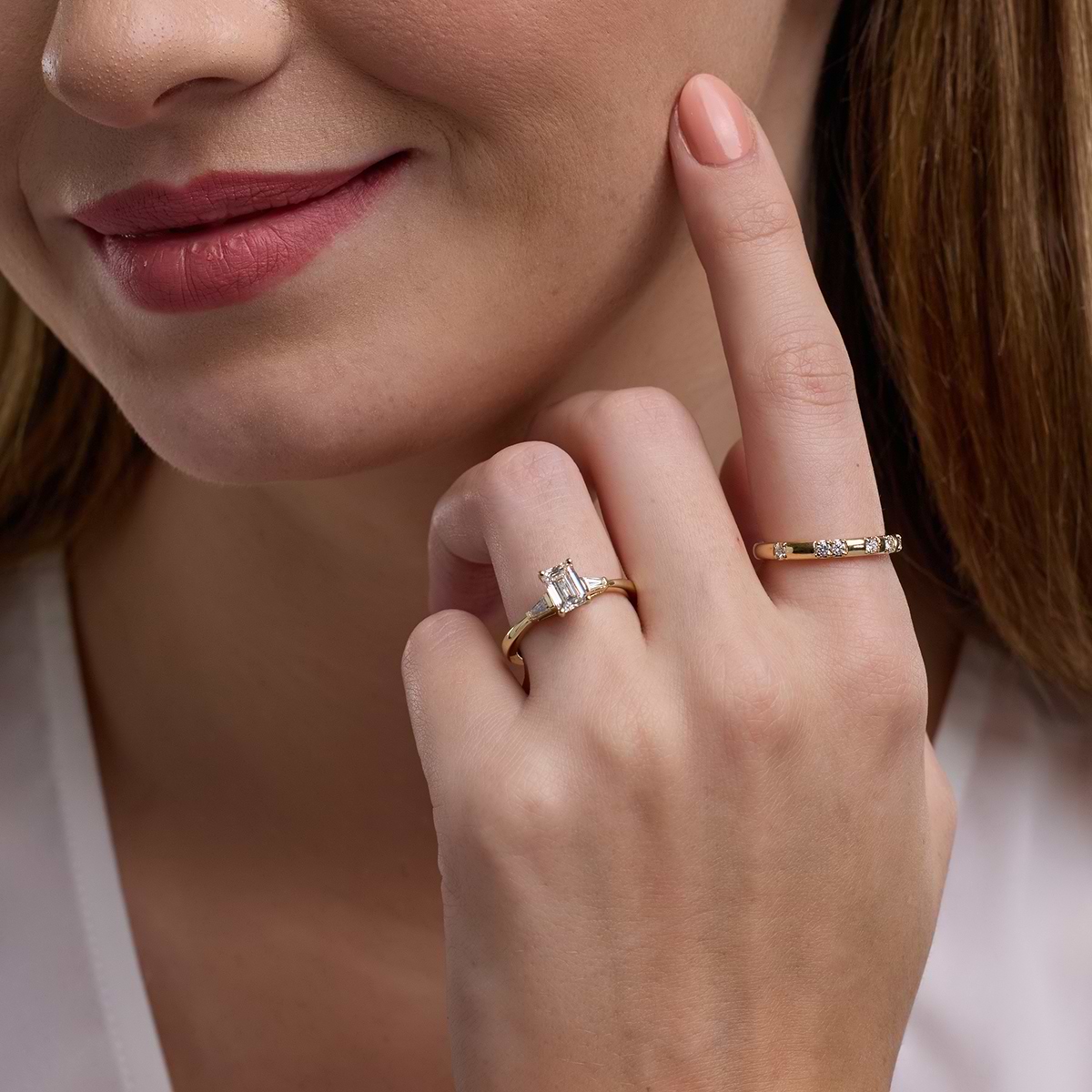 Additional Image 2 for  1/5 ctw Round Lab Grown Diamond Contemporary High Comfort Fit Wedding Band