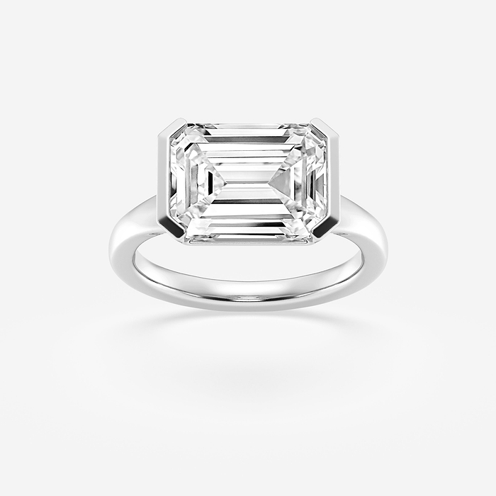 Majesty - 5 ctw Emerald Lab Grown Diamond Solitaire Engagement Ring