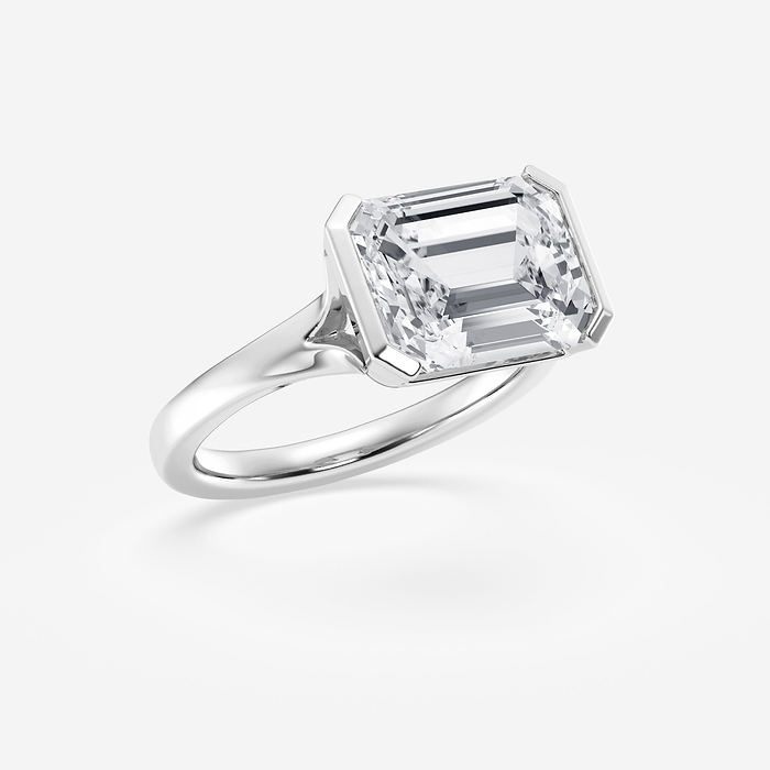 Majesty - 5 ctw Emerald Lab Grown Diamond Solitaire Engagement Ring
