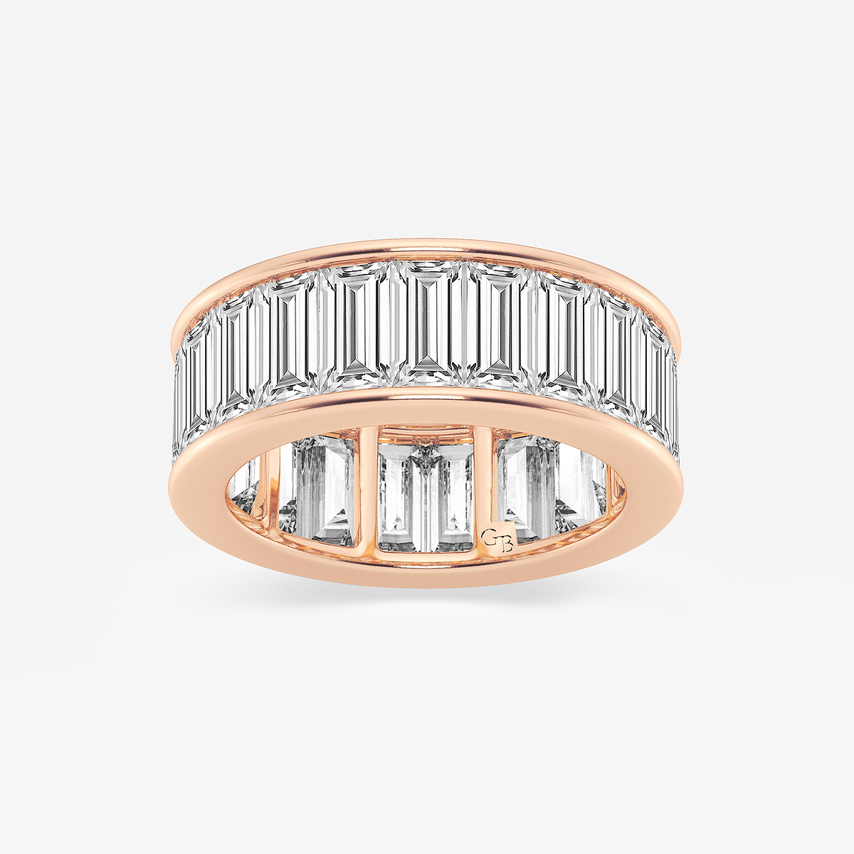 6 7/8 ctw Baguette Lab Grown Diamond Channel Set Eternity Band - 7.5mm Width