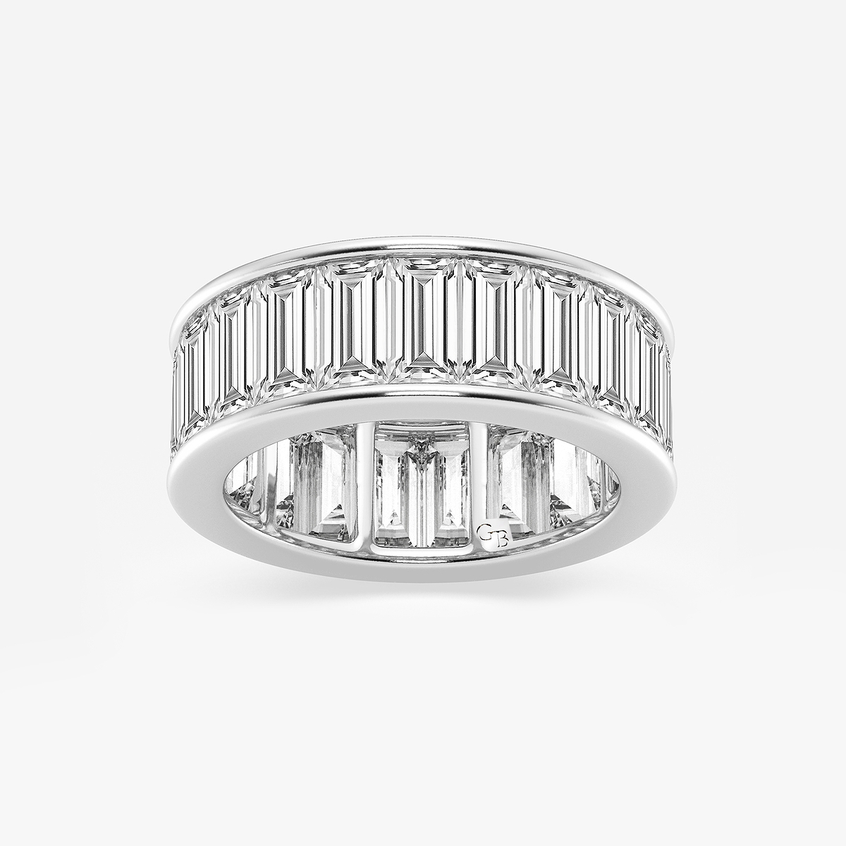 6 7/8 ctw Baguette Lab Grown Diamond Channel Set Eternity Band - 7.5mm Width