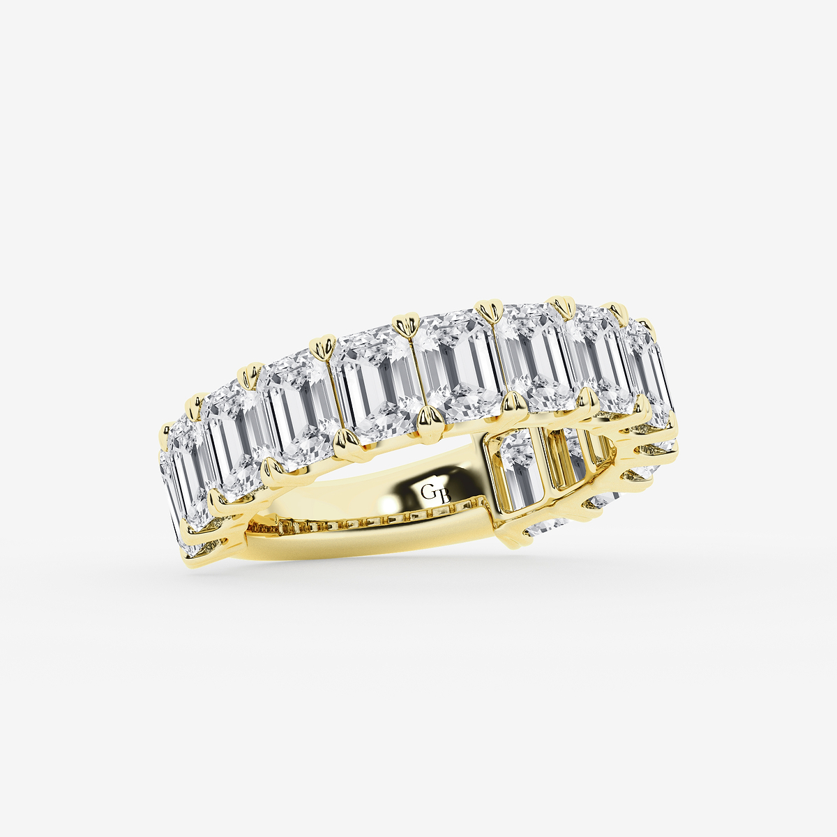 Additional Image 1 for  5 ctw Emerald Lab Grown Diamond Three Quarter Eternity Wedding Band