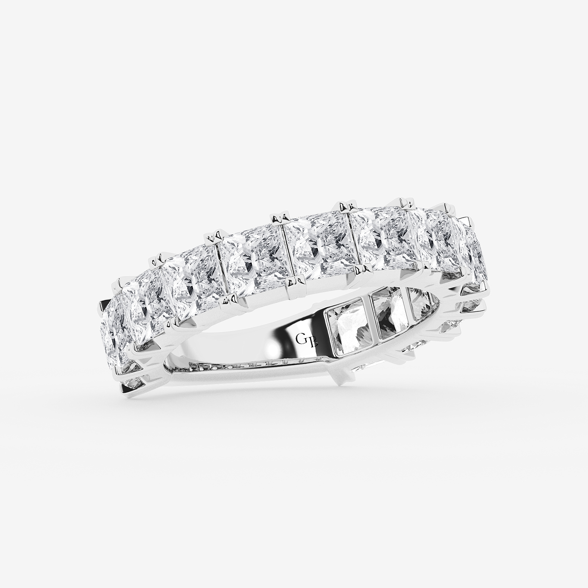 Additional Image 1 for  5 ctw Princess Lab Grown Diamond Three Quarter Eternity Wedding Band