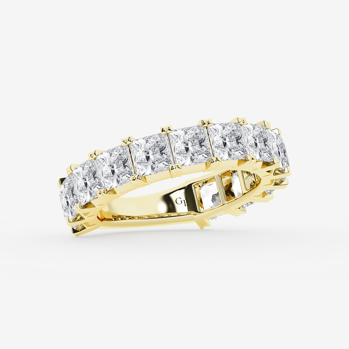 Additional Image 1 for  5 ctw Princess Lab Grown Diamond Three Quarter Eternity Wedding Band
