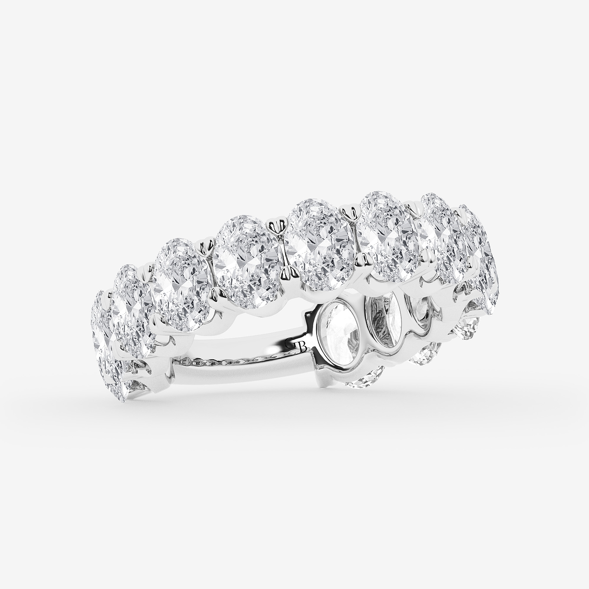 Additional Image 1 for  5 ctw Oval Lab Grown Diamond Three Quarter Eternity Wedding Band