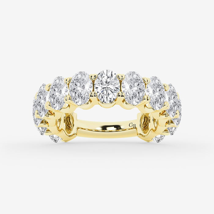 Oval Three Quarter Eternity Band - 5 ctw Oval Lab Grown Diamond Three Quarter Eternity Wedding Band