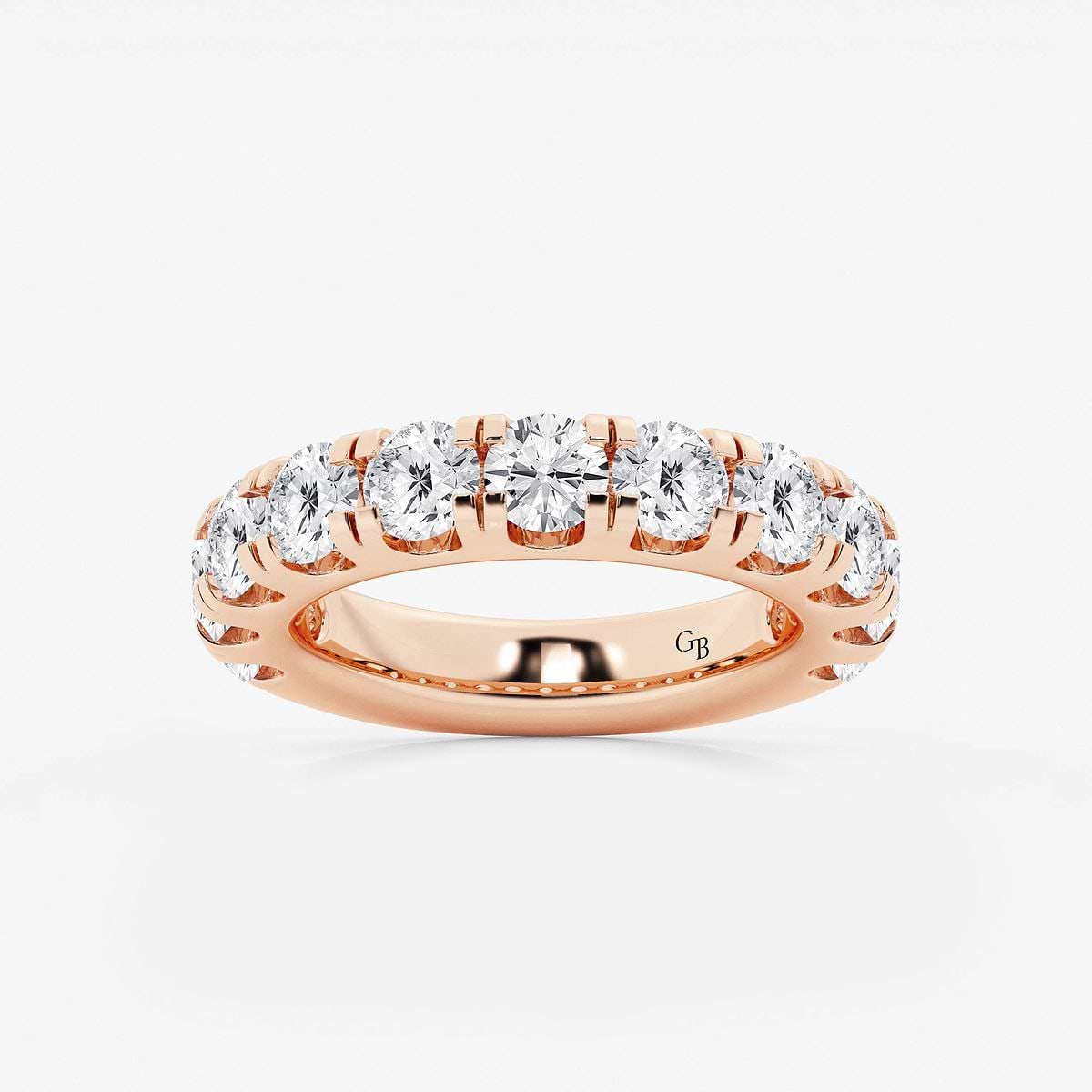 3 ctw Round Lab Grown Diamond Eleven Stone Wedding Band