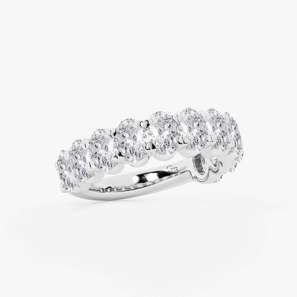 Additional Image 1 for  3 ctw Oval Lab Grown Diamond  Wedding Band