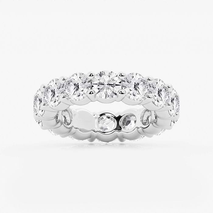 Round Shared Prong Eternity Band