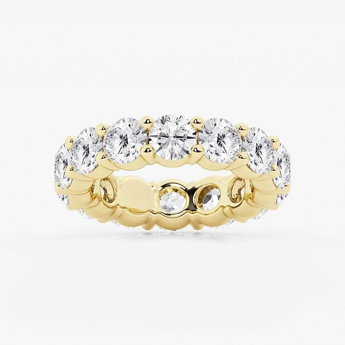 Round Shared Prong Eternity Band