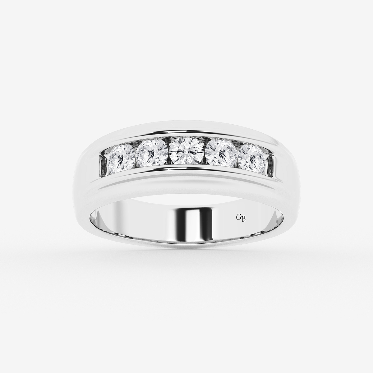 1 ctw Round Lab Grown Diamond Men\'s Channel Set Wedding Band