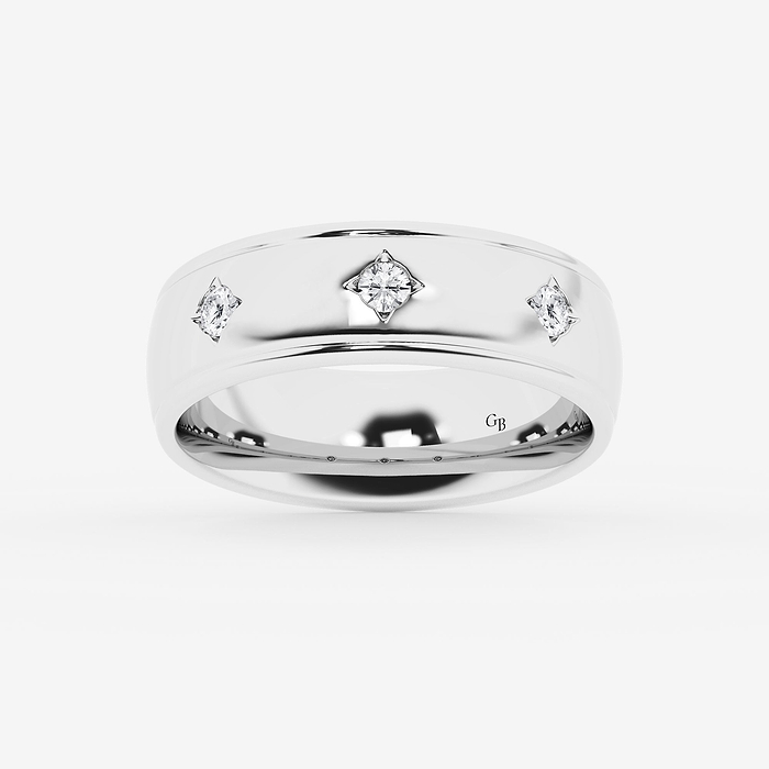 Design ID 12927 - GB Custom 1/6 ctw Round Lab Grown Diamond Wedding Band - 6.0mm Width