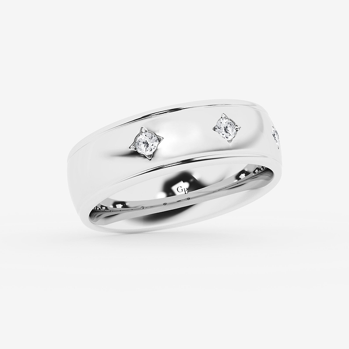 Design ID 12927 - GB Custom 1/6 ctw Round Lab Grown Diamond Wedding Band - 6.0mm Width