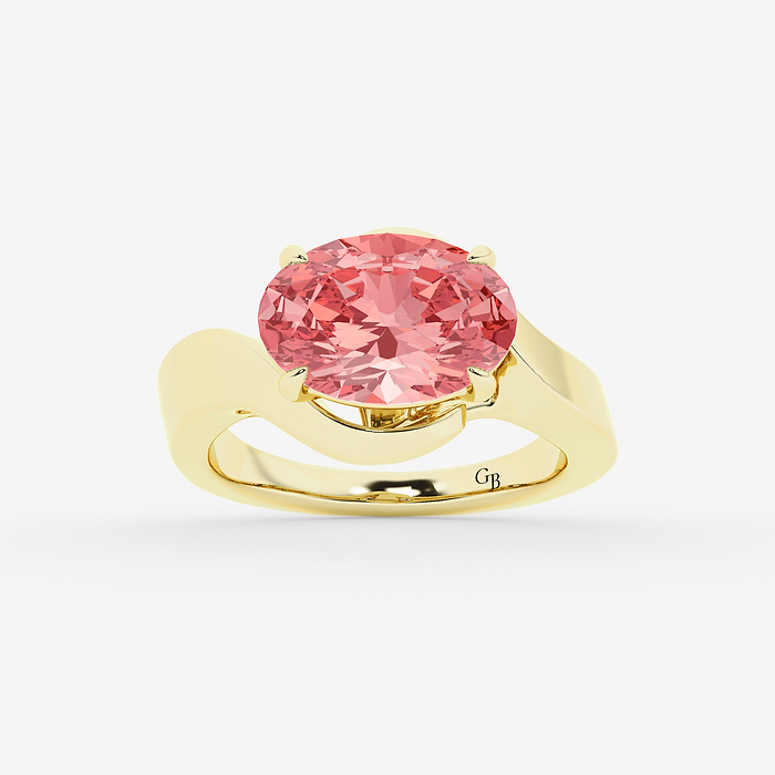 Design ID 13040 - GB Custom 3 ctw Oval Fancy Pink Lab Grown Diamond Solitaire Engagement Ring