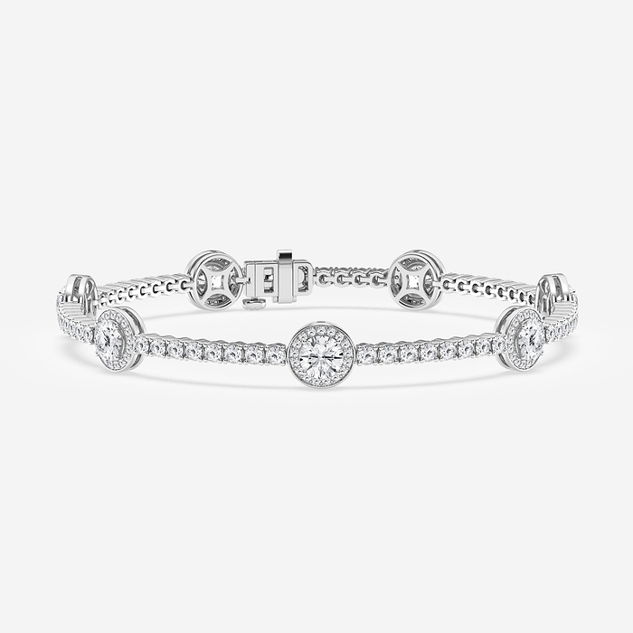 Design ID 3959 - Truly Custom 7 1/6 ctw Round Lab Grown Diamond Bracelet