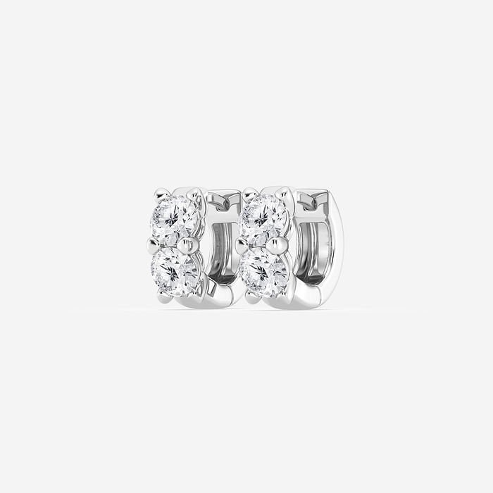 Design ID 4055 - Truly Custom 2 ctw Round Lab Grown Diamond Huggie Hoop Earrings