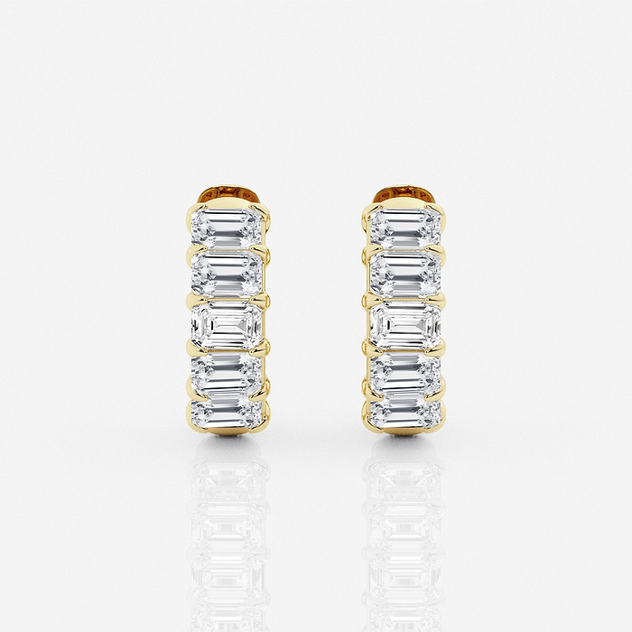 Design ID 4091 - Truly Custom 1 1/2 ctw Emerald Lab Grown Diamond Fashion Earrings