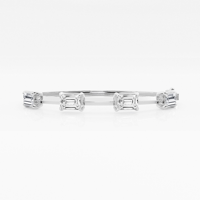 Design ID 4189 - Truly Custom  4 ctw Emerald Lab Grown Diamond Bangle Bracelet