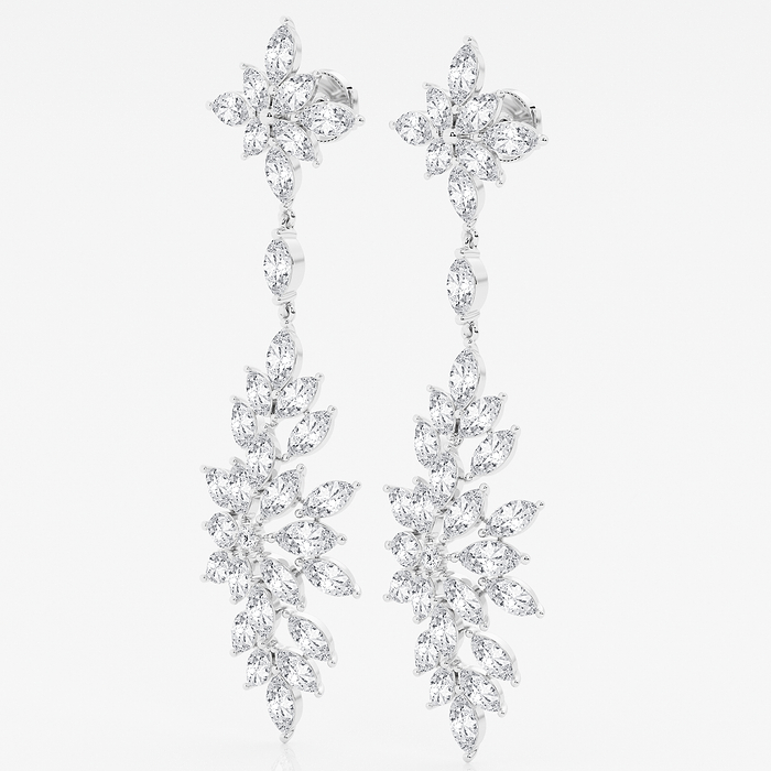 Design ID 4214 - Truly Custom  11 3/4 ctw Marquise & Round Lab Grown Diamond Fashion Earrings