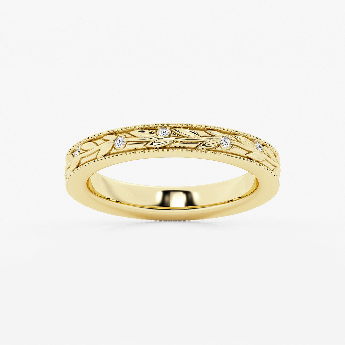 1/10 ctw Round Lab Grown Diamond Wedding Band