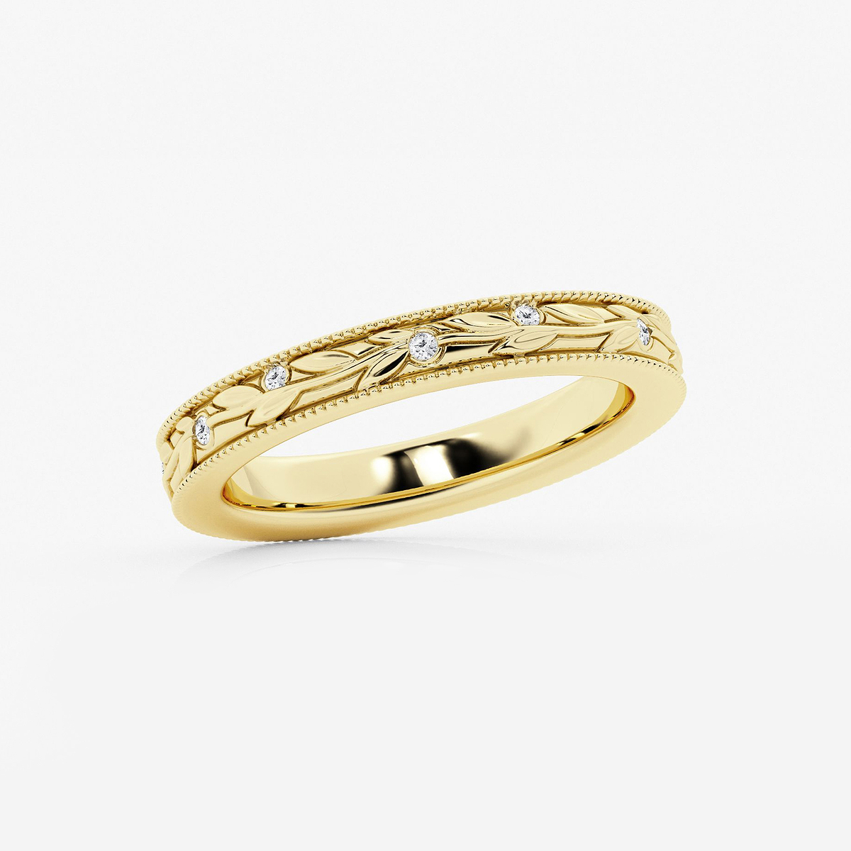 Additional Image 1 for  1/10 ctw Round Lab Grown Diamond Wedding Band