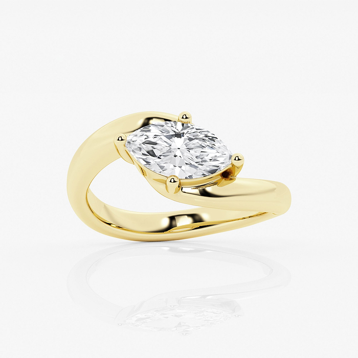 Marquise Lab Grown Diamond Solitaire Engagement Ring