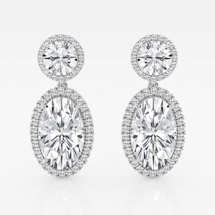 Design ID 4718 - Truly Custom 7 ctw Oval Lab Grown Diamond Fashion Earrings