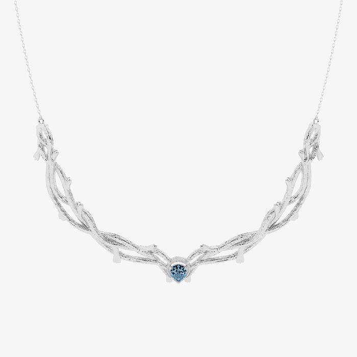 Design ID 4850 - Truly Custom 11.48x7.06mm Created Aquamarine Pear Shape Fashion Necklace