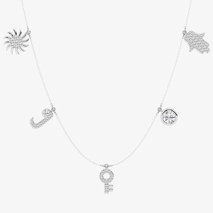 Design ID 5104 - Truly Custom 3 2/3 ctw Round Lab Grown Diamond Fashion Necklace
